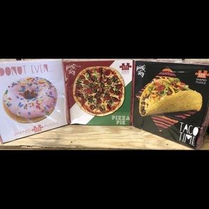 Pink sky 500 piece food shaped puzzle 🌮🍕🍩 choose 1